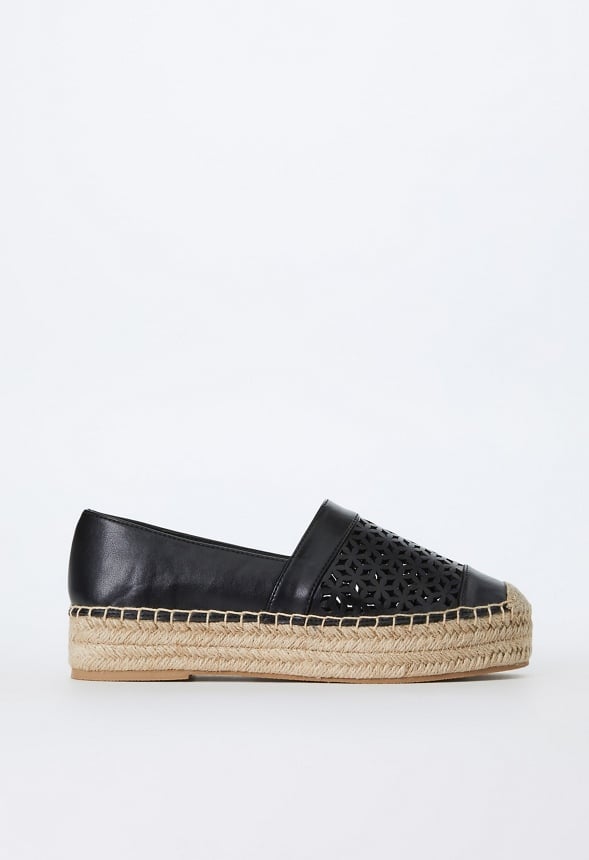 Lydia Espadrille Flat Black
