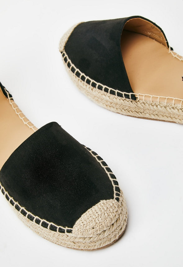 Calina Espadrille Flat Black