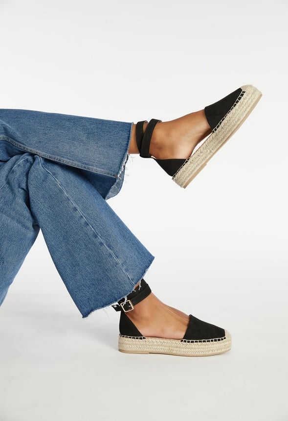 Calina Espadrille Flat Black