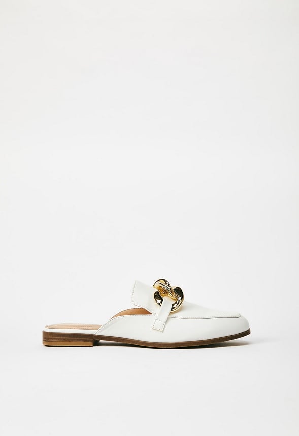 Marissa Flat Mule Bright White