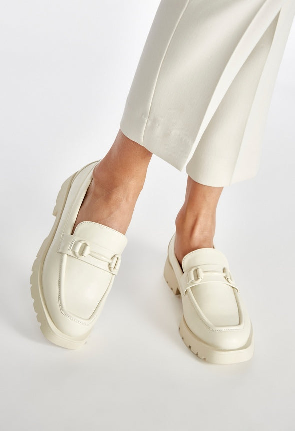 Frankie Flat Loafer Birch White