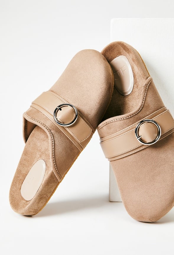 Albie Flat Slide Taupe