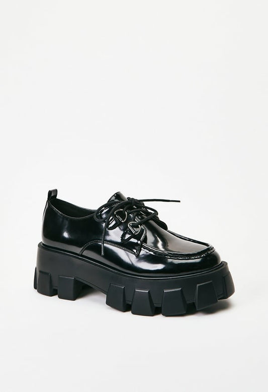 Maxie Lug Sole Flat Black