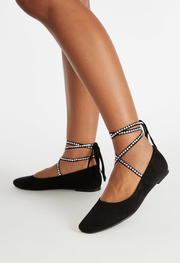 Jaci Ankle Strap Flat Black