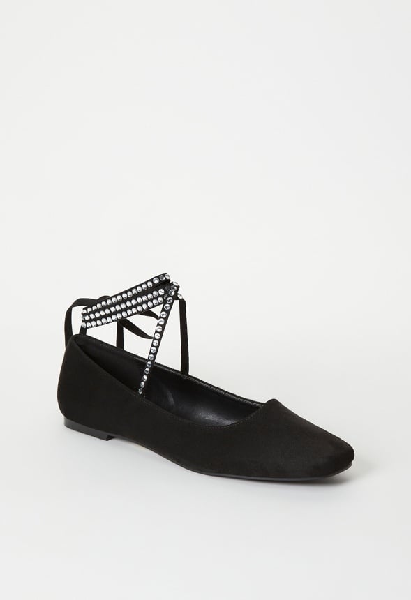 Jaci Ankle Strap Flat Black