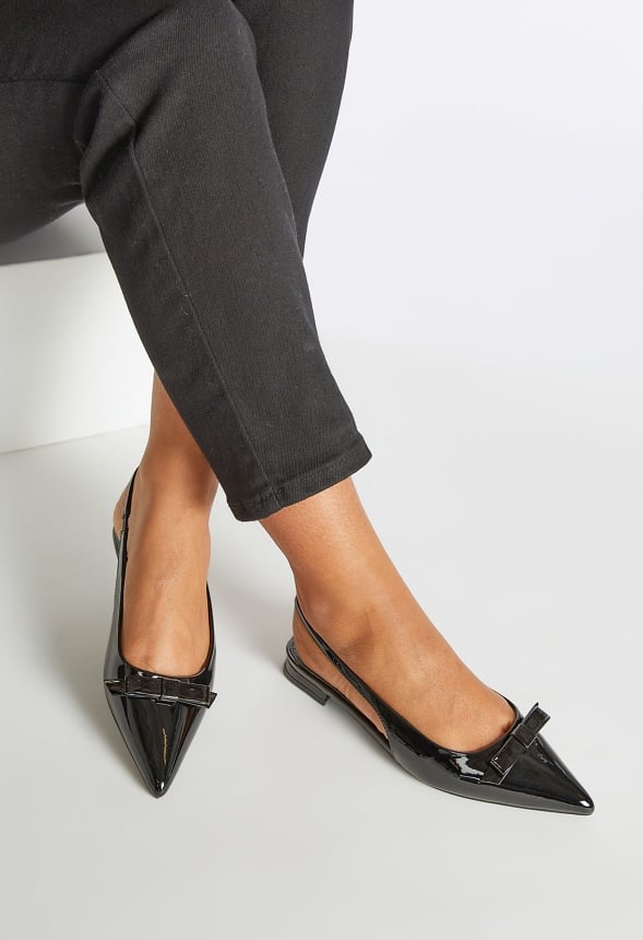 Naella Slingback Flat Black