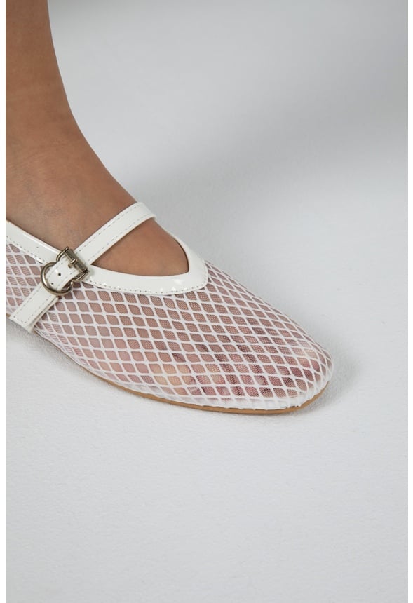 Arabella Ballet Flat  White