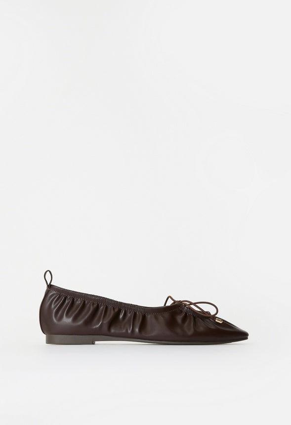 Mari Ballet Flat Cacao Brown