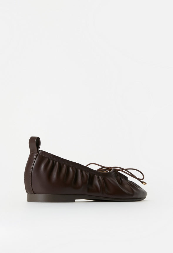 Mari Ballet Flat Cacao Brown