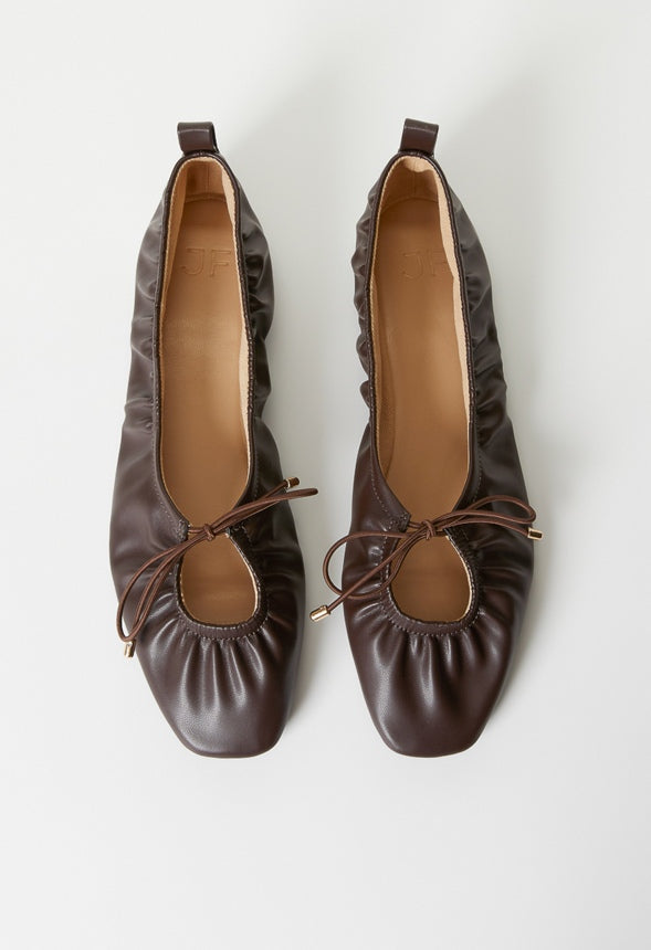 Mari Ballet Flat Cacao Brown