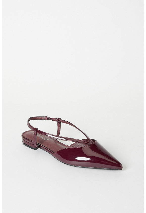 Adoria Pointed Toe Flat Maroon Banner
