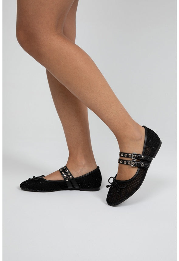 Ellie Ballet Flat Black
