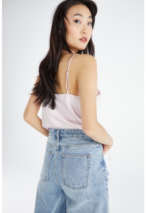Reagan High Rise Wide Leg Button Jeans Olivia Medium Wash