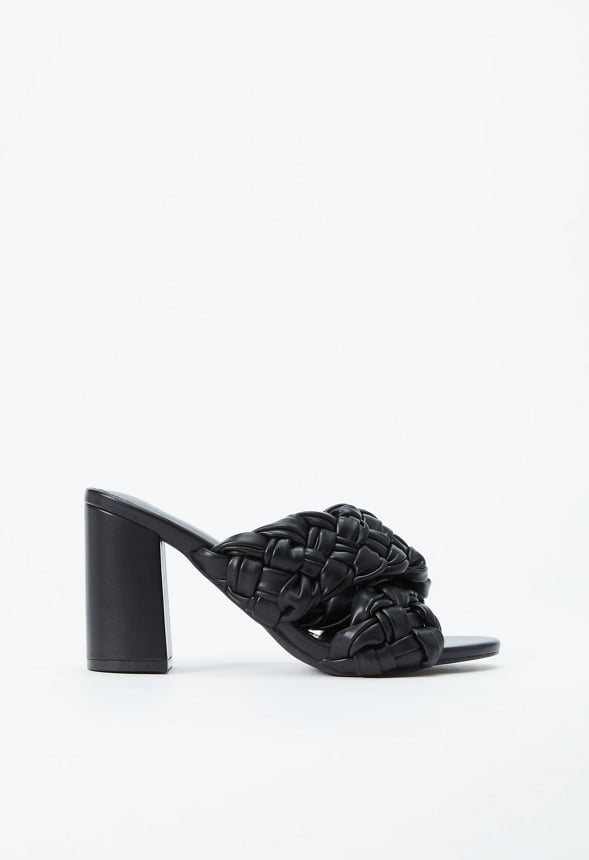 Blair Block Heeled Sandal Black Caviar