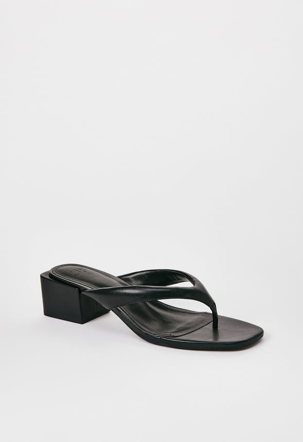 Aya Block Heeled Sandal Black
