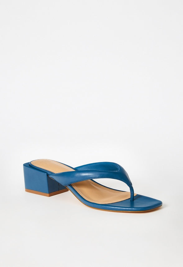 Aya Block Heeled Sandal Blue Ashes