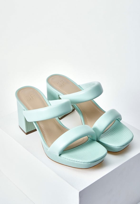 Indya Block Heeled Sandal Subtle Green