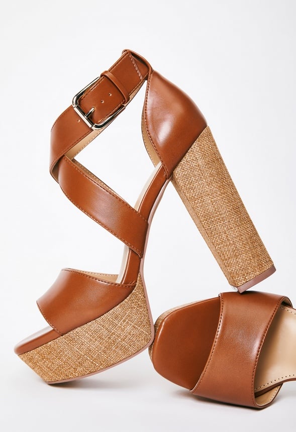 Sereia Heeled Sandal French Oak/ Light Brown