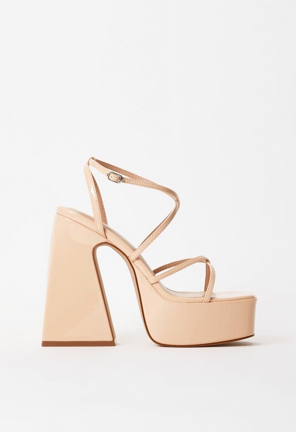 Haisley Platform Heeled Sandal New Nude