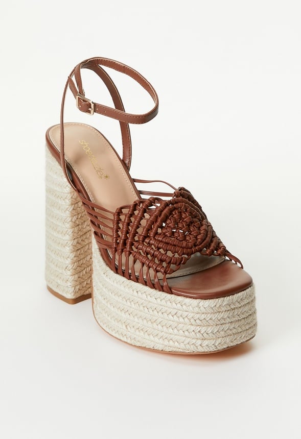 Sandra Platform Sandal Leather Brown