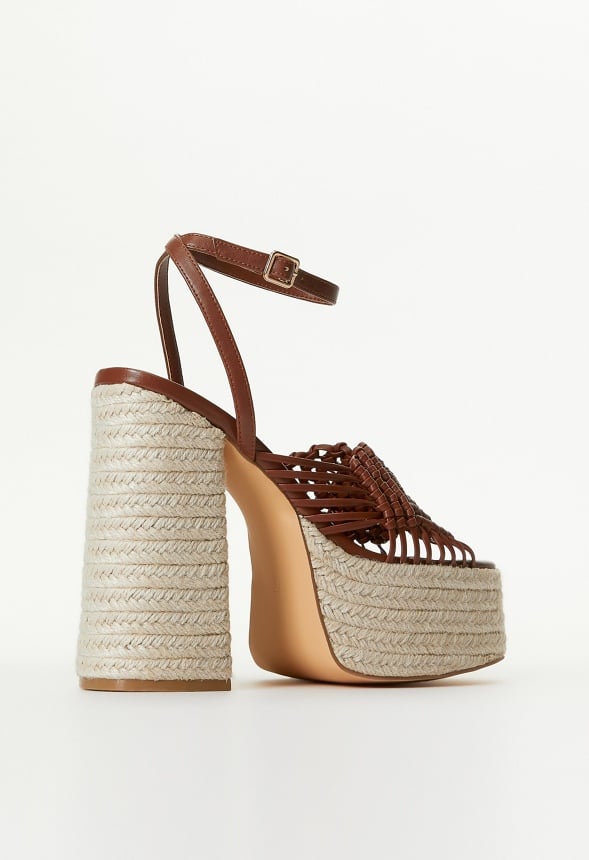Sandra Platform Sandal Leather Brown