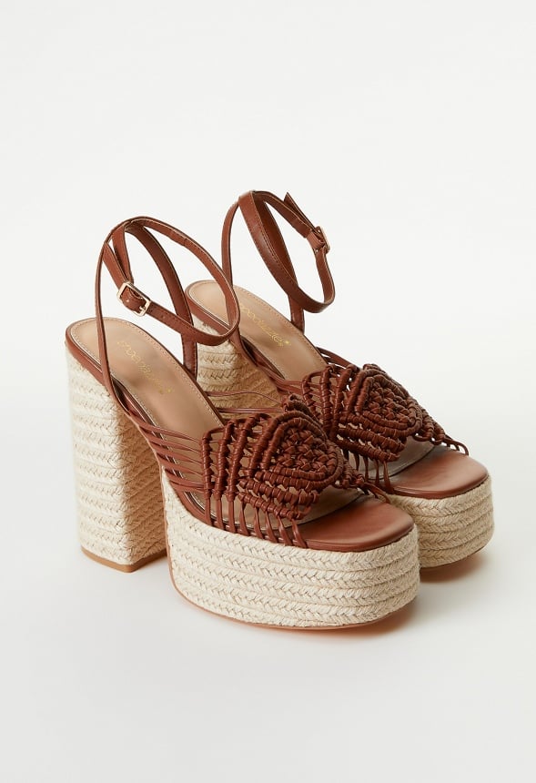 Sandra Platform Sandal Leather Brown