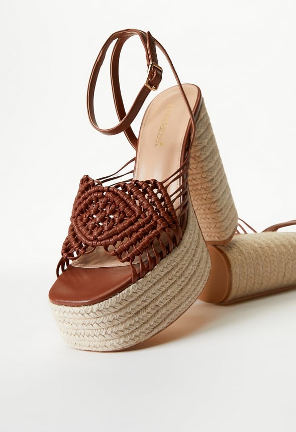 Sandra Platform Sandal Leather Brown