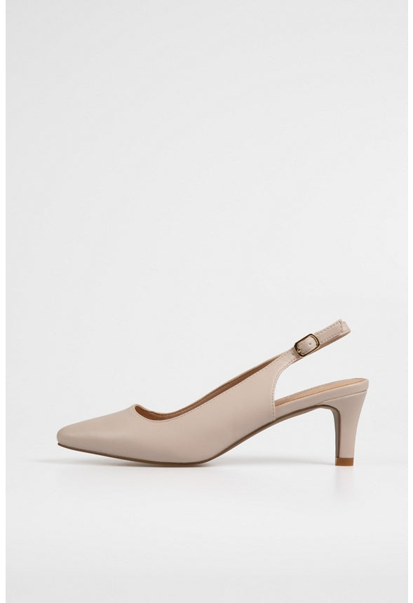 Open Back Slingback Pumps Nude