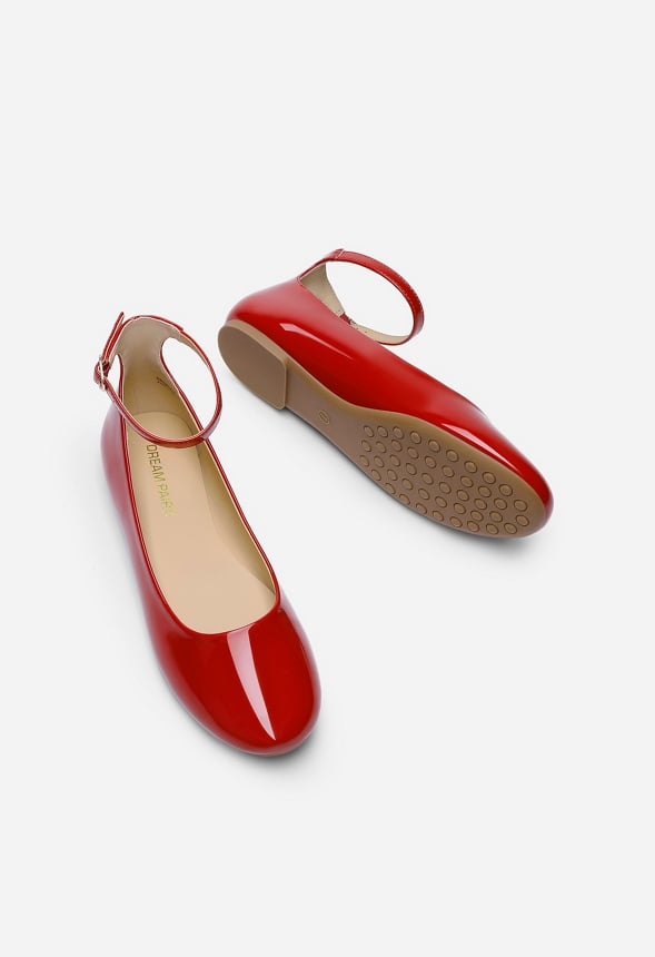 Comfortable Slip On Flats Red