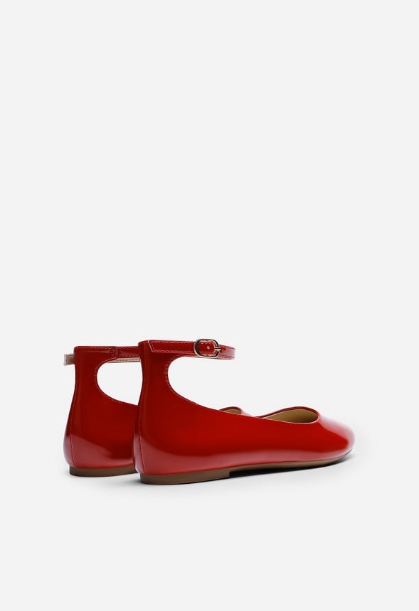 Comfortable Slip On Flats Red