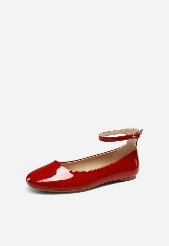 Comfortable Slip On Flats Red
