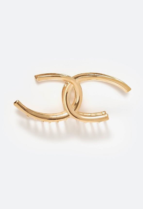 Ona Interlinked Half Ring Metal Hair Claw Gold