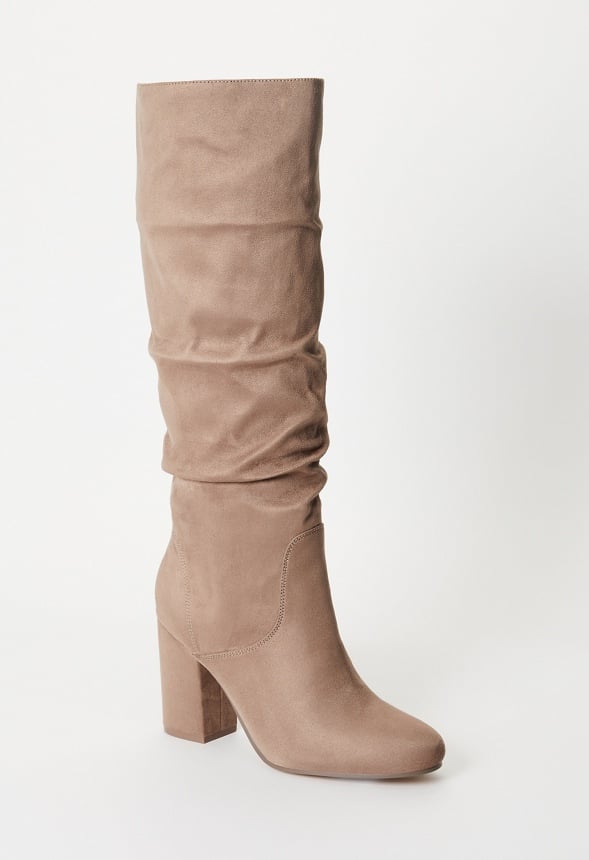 Leona Heeled Boot Taupe