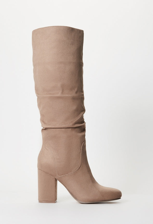 Leona Heeled Boot Taupe