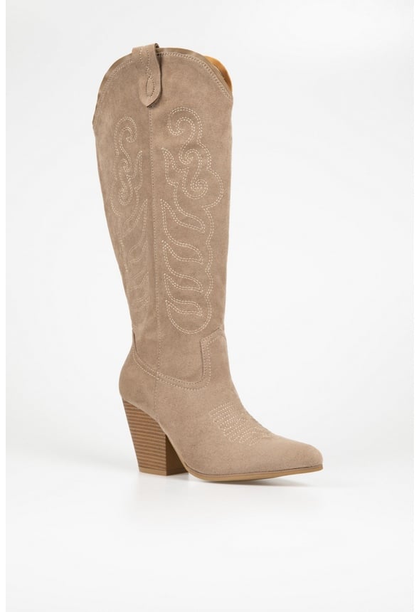 Hallie Cowboy Boot Taupe