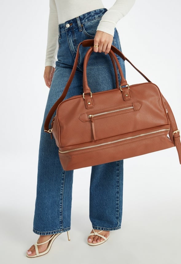 Multi Compartment Weekender Bag Whiskey