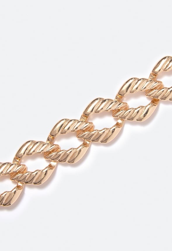 Oakley Hetched Chain Necklace Gold