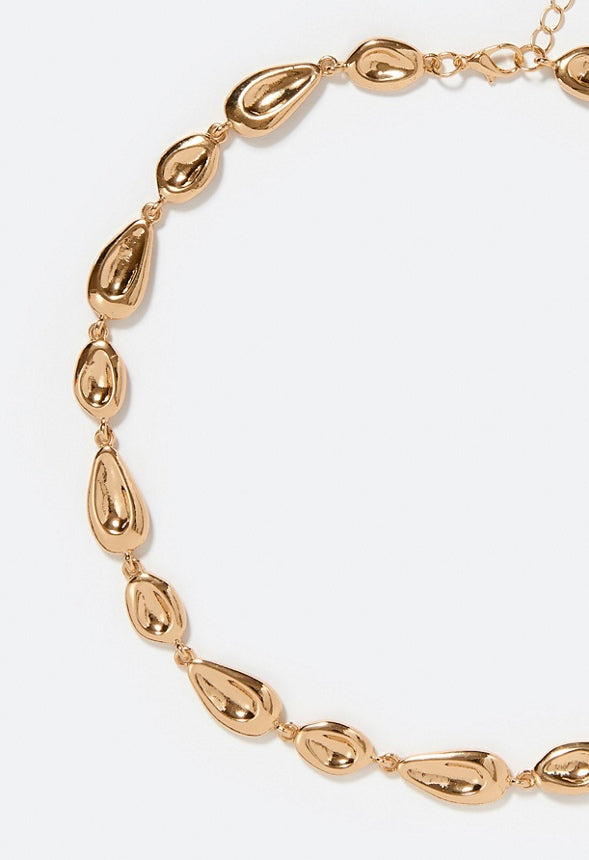 Leona Linked Organic Shapes Necklace Gold