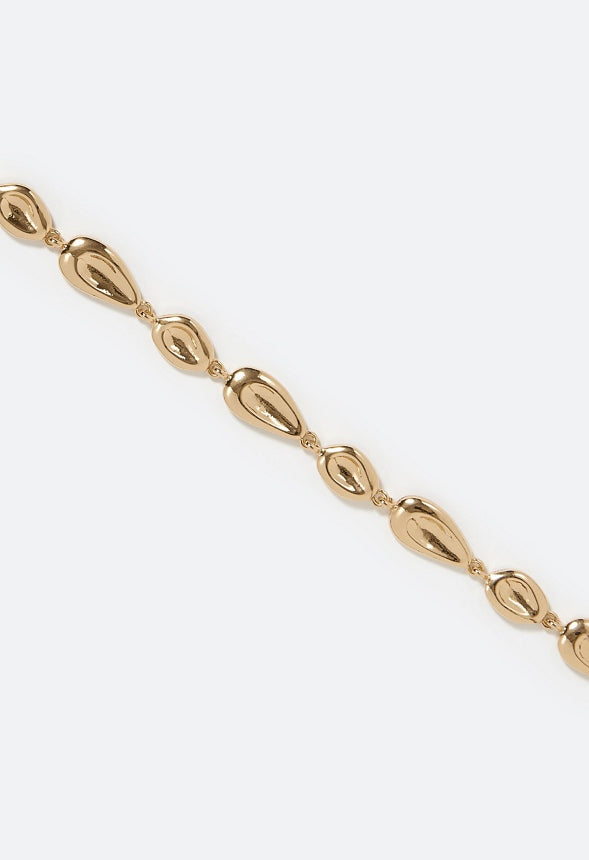 Leona Linked Organic Shapes Necklace Gold