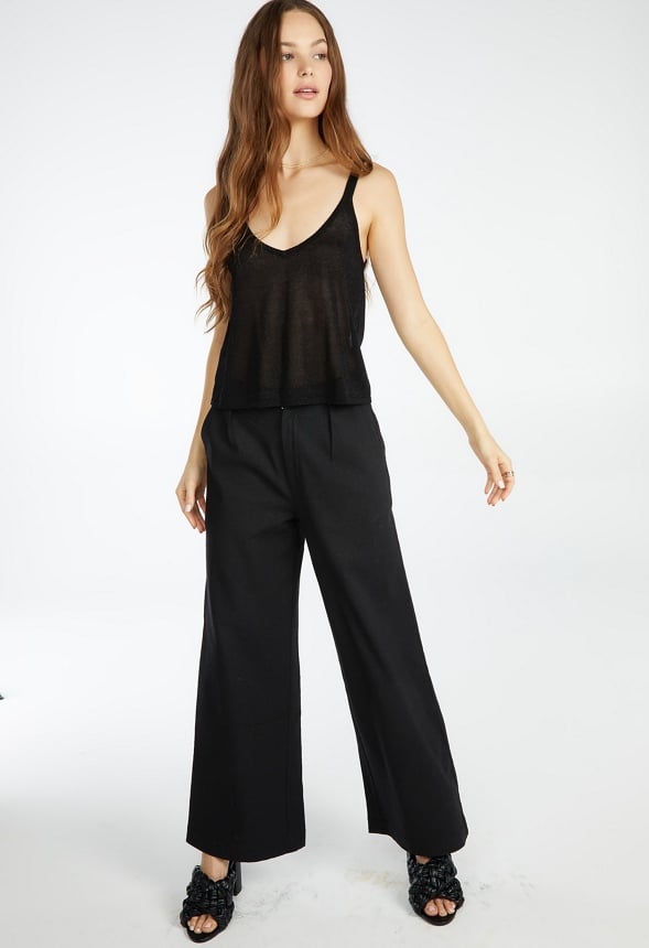Sweater Tank Top Black Caviar