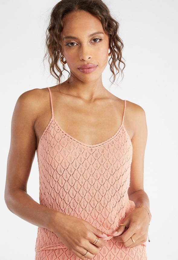 Crochet Cami Top Blooming Dahlia