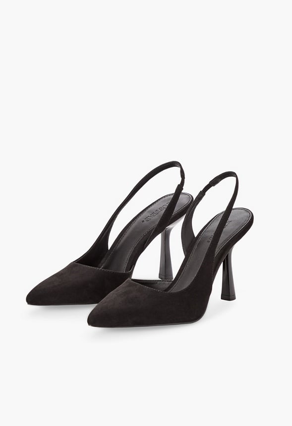 Brit Sling-Back Flared Courts Black