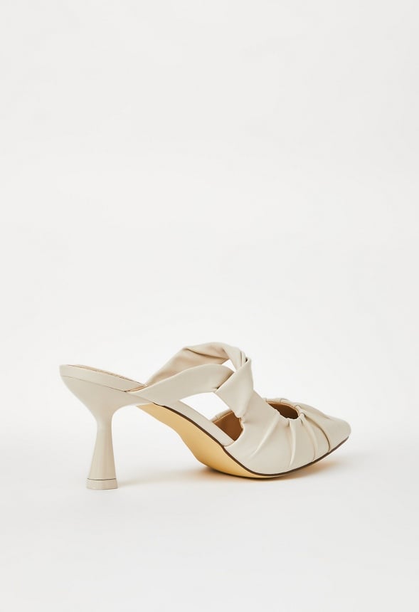 Clementine Embellished Court Birch White