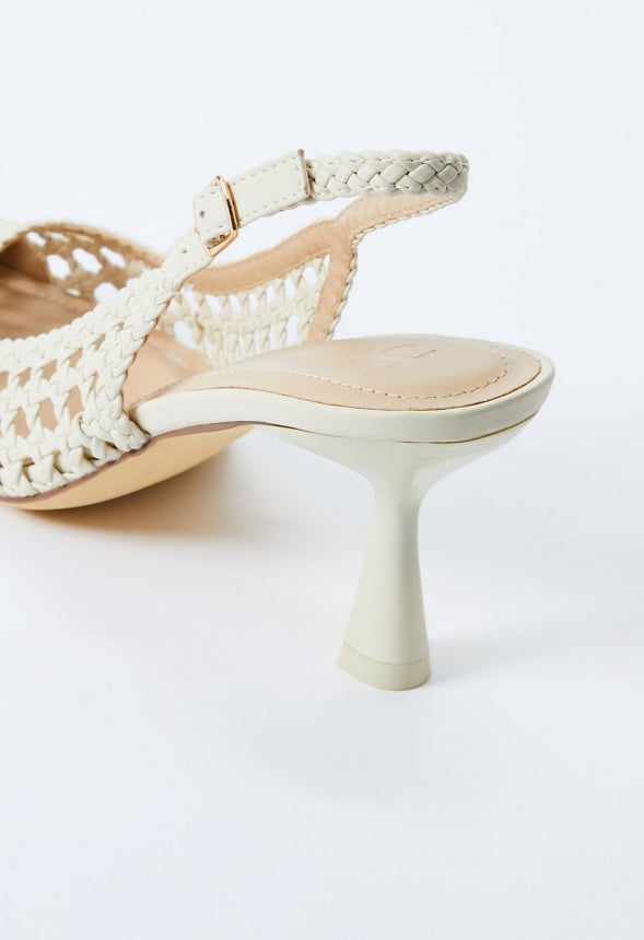 Vera Sling-Back Pump Birch White