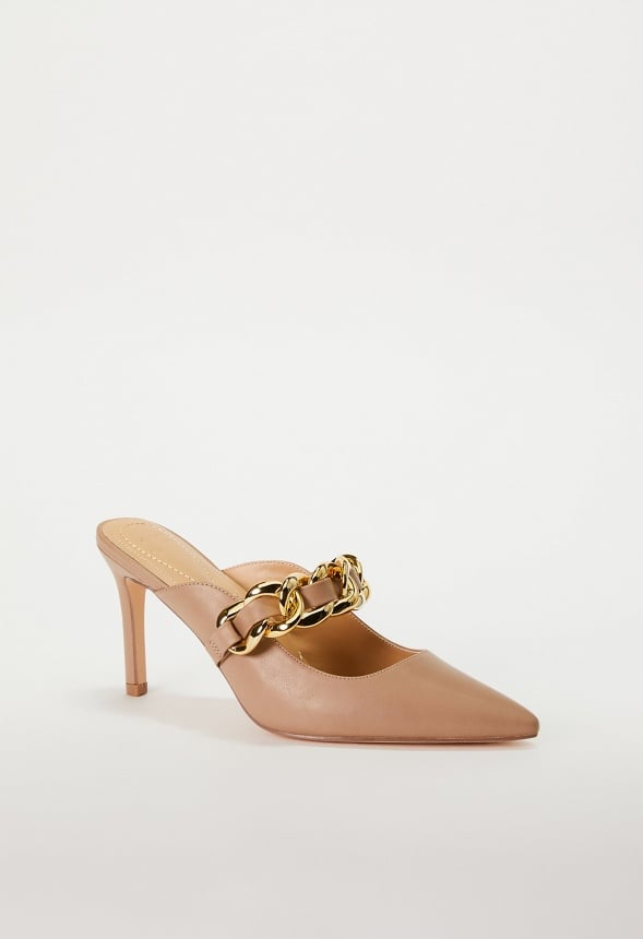 Keelie Pointed Toe Mule Taupe