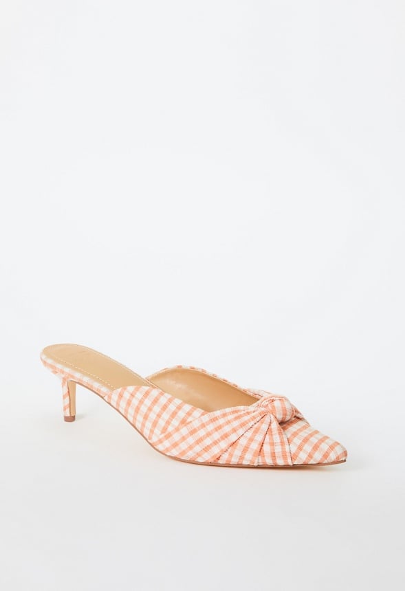 Freya Heeled Mule Pump Peach Bud