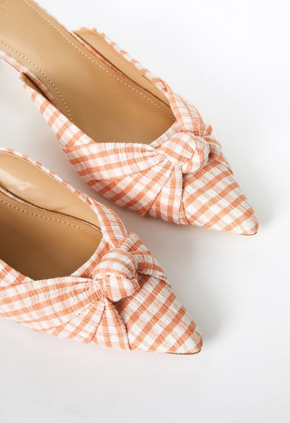 Freya Heeled Mule Pump Peach Bud
