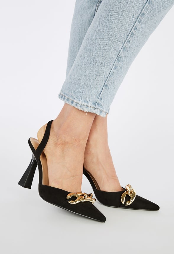 Gwyn Pointed Toe Court Black
