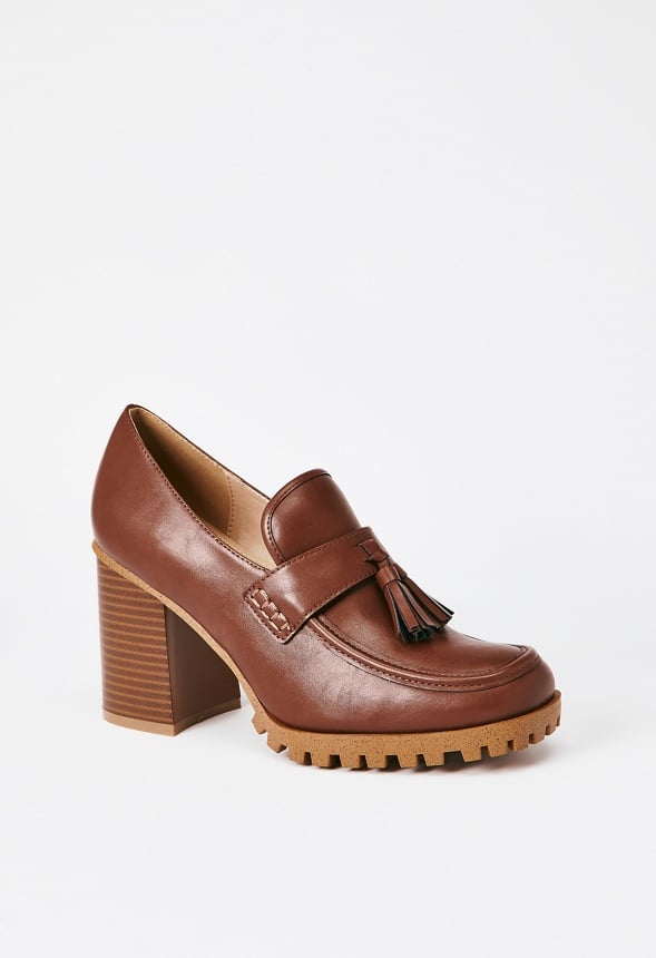 Liliane Lug Sole Loafer Leather Brown