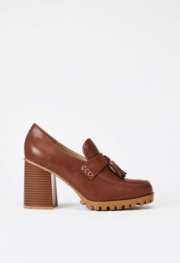 Liliane Lug Sole Loafer Leather Brown